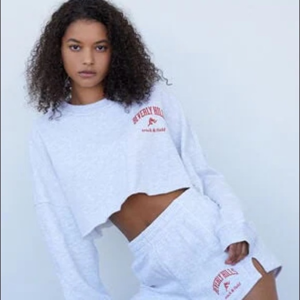 Pacsun LA hearts crop sweatshirt